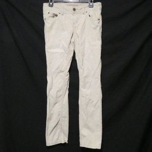 AMERICAN EAGLE | size 4 | Distressed Khaki Corduroy / Cords